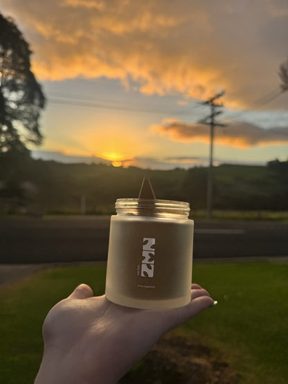 ZEN glass jar at sunset